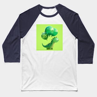 Dinosaur Balloons IX Baseball T-Shirt